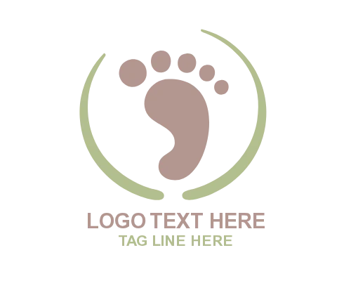 Baby Foot in circle Logo
