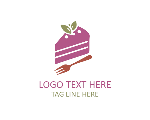 Wedding Cake Slice Logo