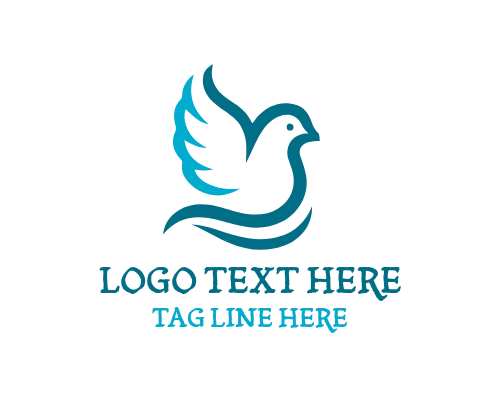 Wedding Dove Love Symbol Logo
