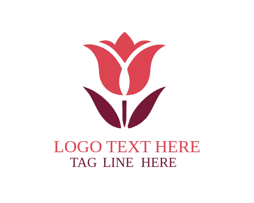 Wedding Floral Tulip Logo Design