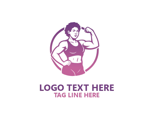 Weight Plate Strong Woman Logo