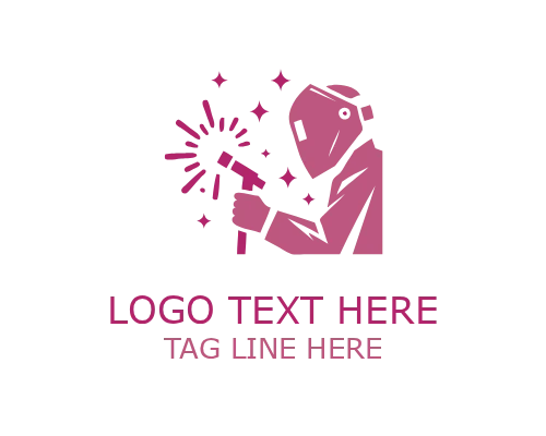 Welding Torch Circle Logo for Metalwork and Industrial Branding