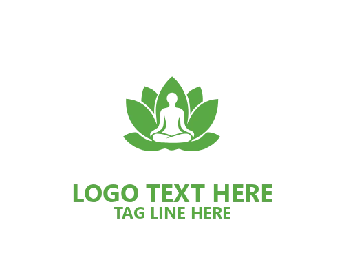 Wellness Yoga flower Logo