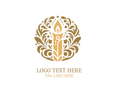 Wellness Flame Candle Logo