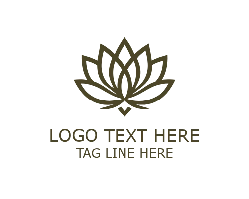 Wellness Lotus Floral Logo for Holistic Health Branding