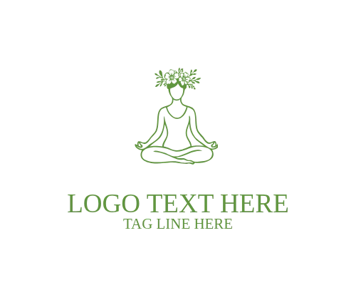 Yoga Wellness Floral Logo