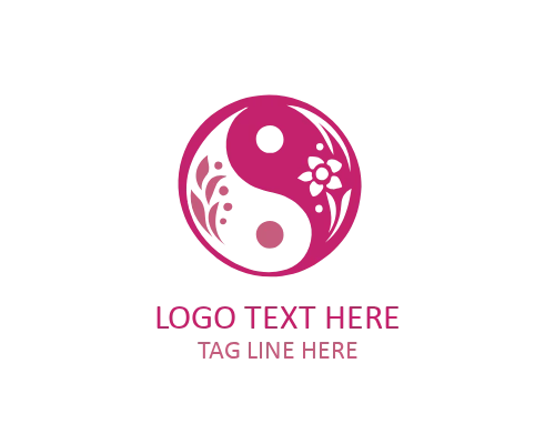 Wellness YinYang Symbol Logo
