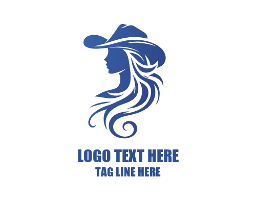 Western Cowgirl Badge Logo