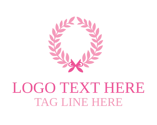 Wheat Harvest Rustic Wreath Logo