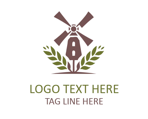 Wheat Mill Line Logo