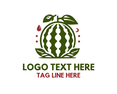 Whole Watermelon Fresh Fruit Logo