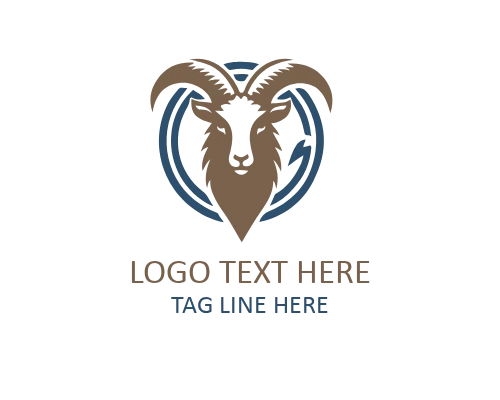 Wild Goat Silhouette Logo