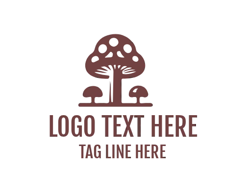 Wild Mushroom Logo for Nature and Woodland Branding