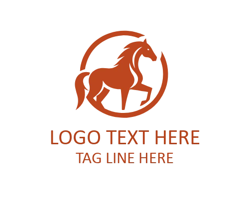 Wild Mustang Horse Freedom Logo