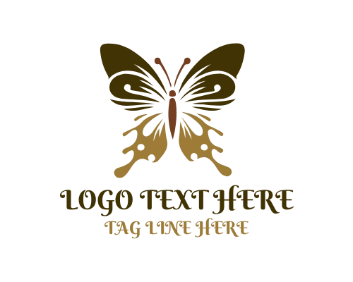  Wild Nature Butterfly Freedom Logo