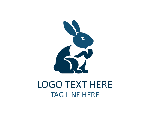 Wild Rabbit Flat Logo for Wildlife, Eco, and Outdoor Brands