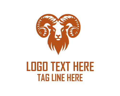 Wild Ram Silhouette Logo