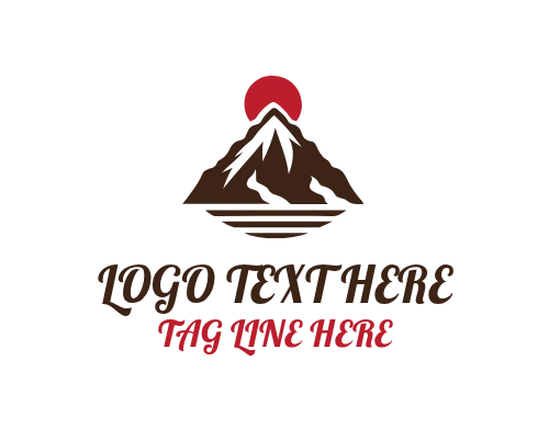 Wild Volcano Mountain Logo