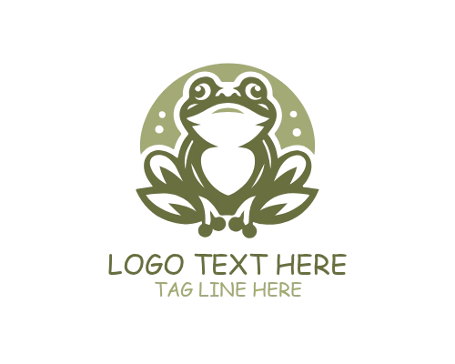  Wildlife Emblem Frog Logo