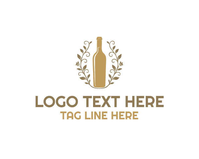 Wine Blossom Bottle Logo