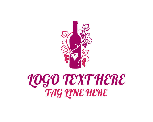  Wine Garden Bottle Logo