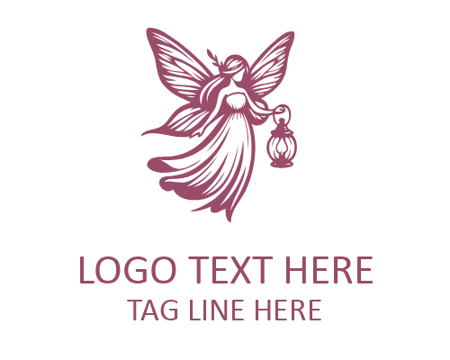 Winged Fairy Vintage Flat Logo