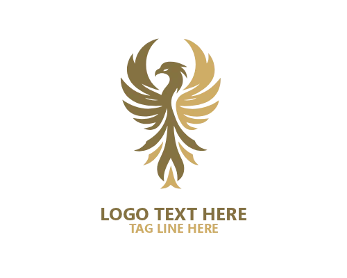 Winged Phoenix Shield Logo