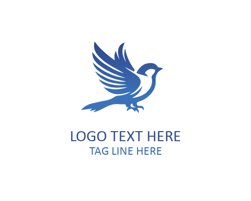 Winged Sparrow Logo Symbol