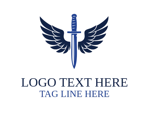 Wings Sword Military Logo
