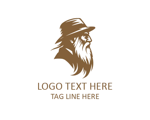 Wise Old Man Book Logo for Learning and Education