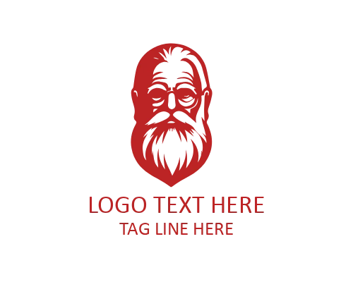 Wise Old Man Hat Logo for Classic Character Branding