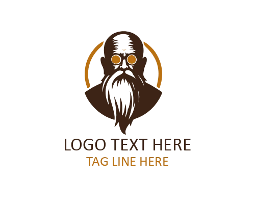 Wise Old Man Hat Logo for Classic Character Branding