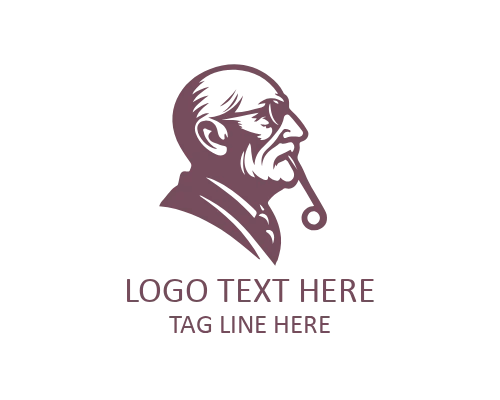Wise Old Man Lantern Logo for Guidance and Insight