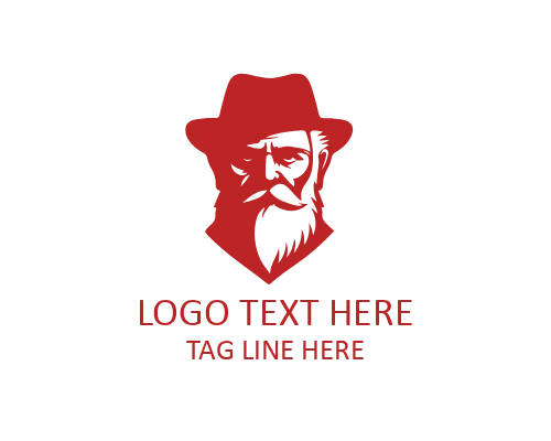 Wise Old Man Lantern Logo for Guidance and Insight