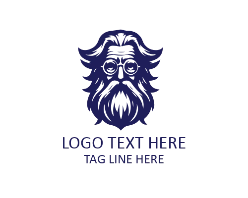 Wise Old Man Mountain Logo for Spiritual Strength