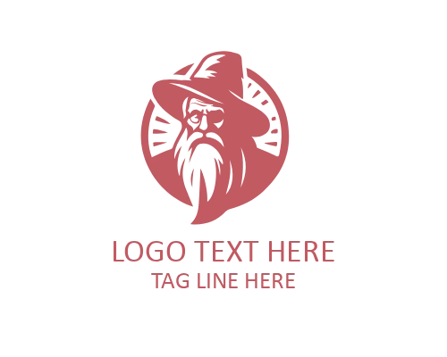 Wise Old Man Scroll Logo for Ancient Knowledge Brands
