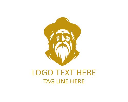Wise Old Man Stars Logo for Cosmic Wisdom Brands