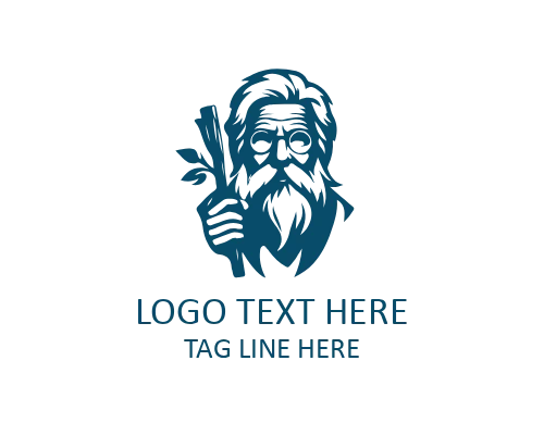 Wise Old Man Temple Logo for Spiritual Authority Brands