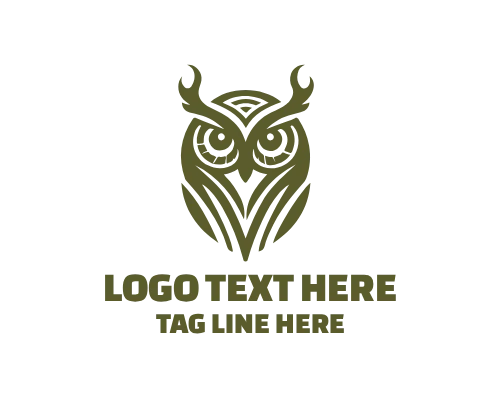 Wise Owl Among Ancient Scrolls Logo