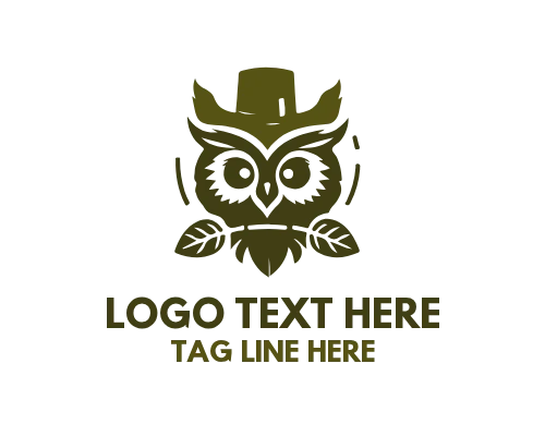 Wise Owl Illuminated by Light of Knowledge Logo