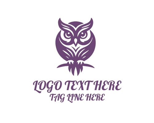 Wise Owl in Academic Robe Graduation Logo