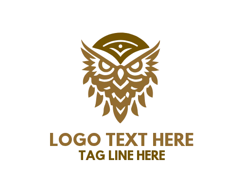  Wise Owl Observing Crystal  Logo