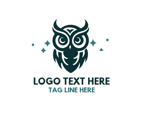 Wise Owl on Glowing Book Logo