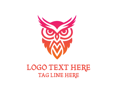  Wise Owl on Hilltop Under Starry Sky Logo