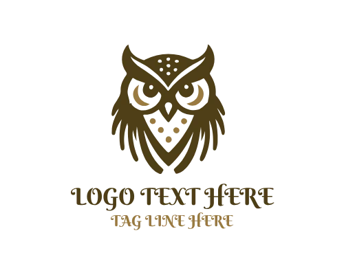 Wise Owl on Illuminated Stack of Books Logo