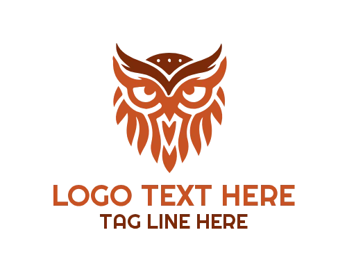 Wise Owl on Mountain Peak Logo