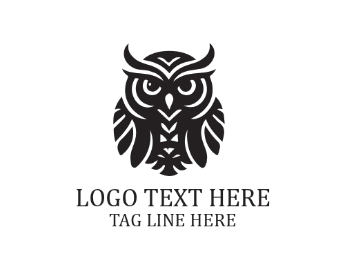 Wise Owl Perched on a Book Knowledge Logo