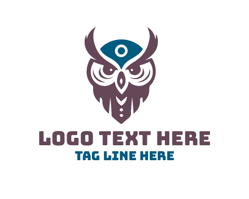 Wise Owl Perched on Floating Books Logo