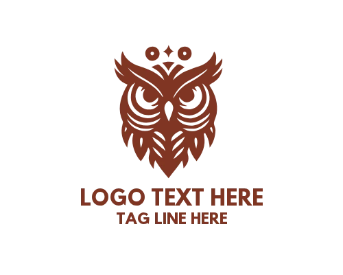 Wise Owl Perched on Globe Knowledge Logo