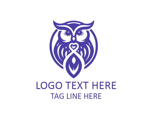  Wise Owl Perched on Tree Branch Logo